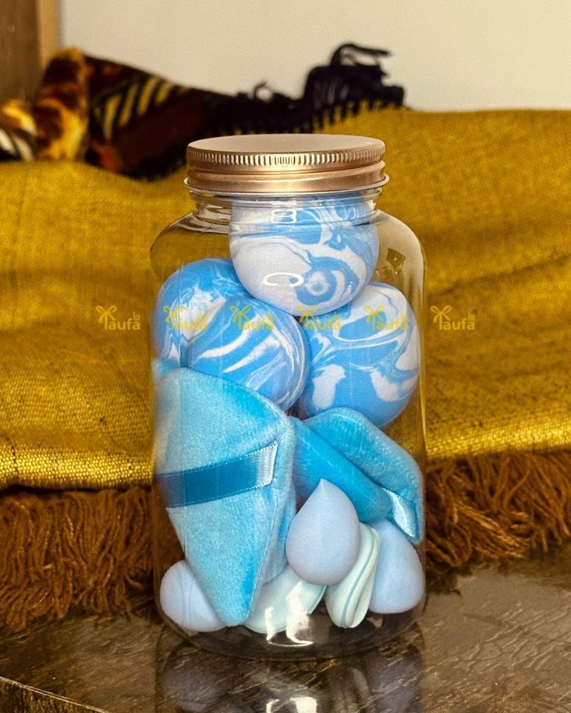 Makeup Sponge Jar Set (15pc)